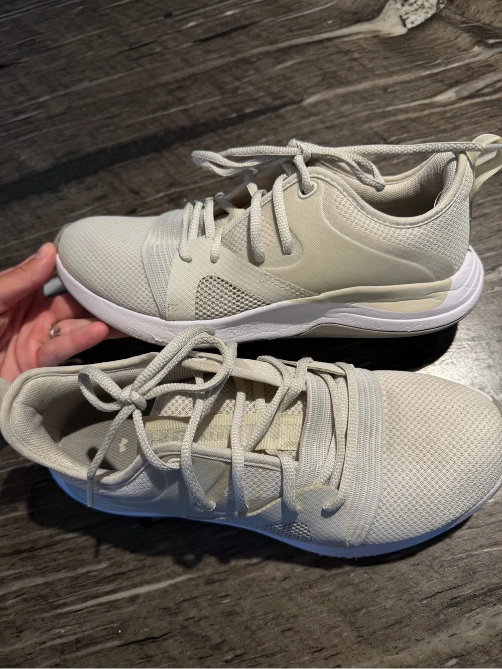 Under Armour Women's Cream Athletic Running Shoes